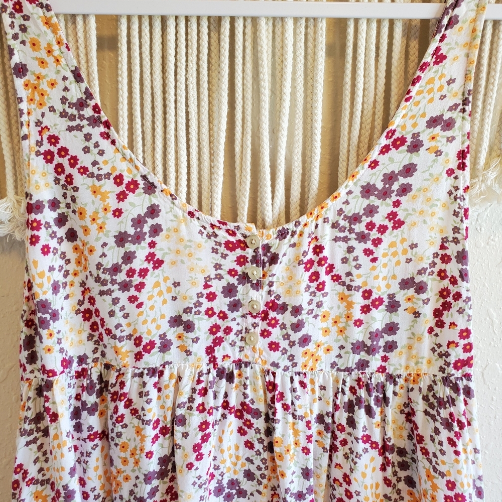FREE PEOPLE Floral Button Sleeveless Babydoll Tank - Picture 4 of 8